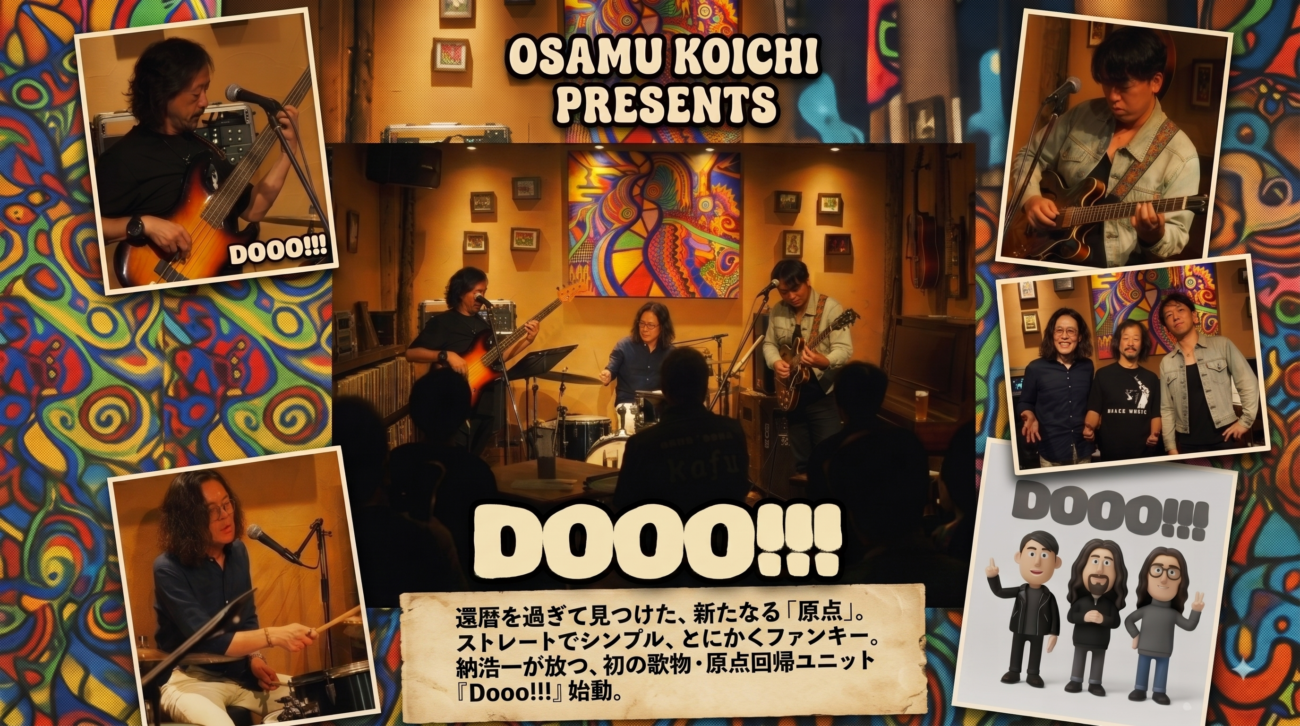 Dooo!!!（川相賢太郎,納浩一,長谷頼晃）の先行シングル Dooo!!!がサブスクリリースされました。